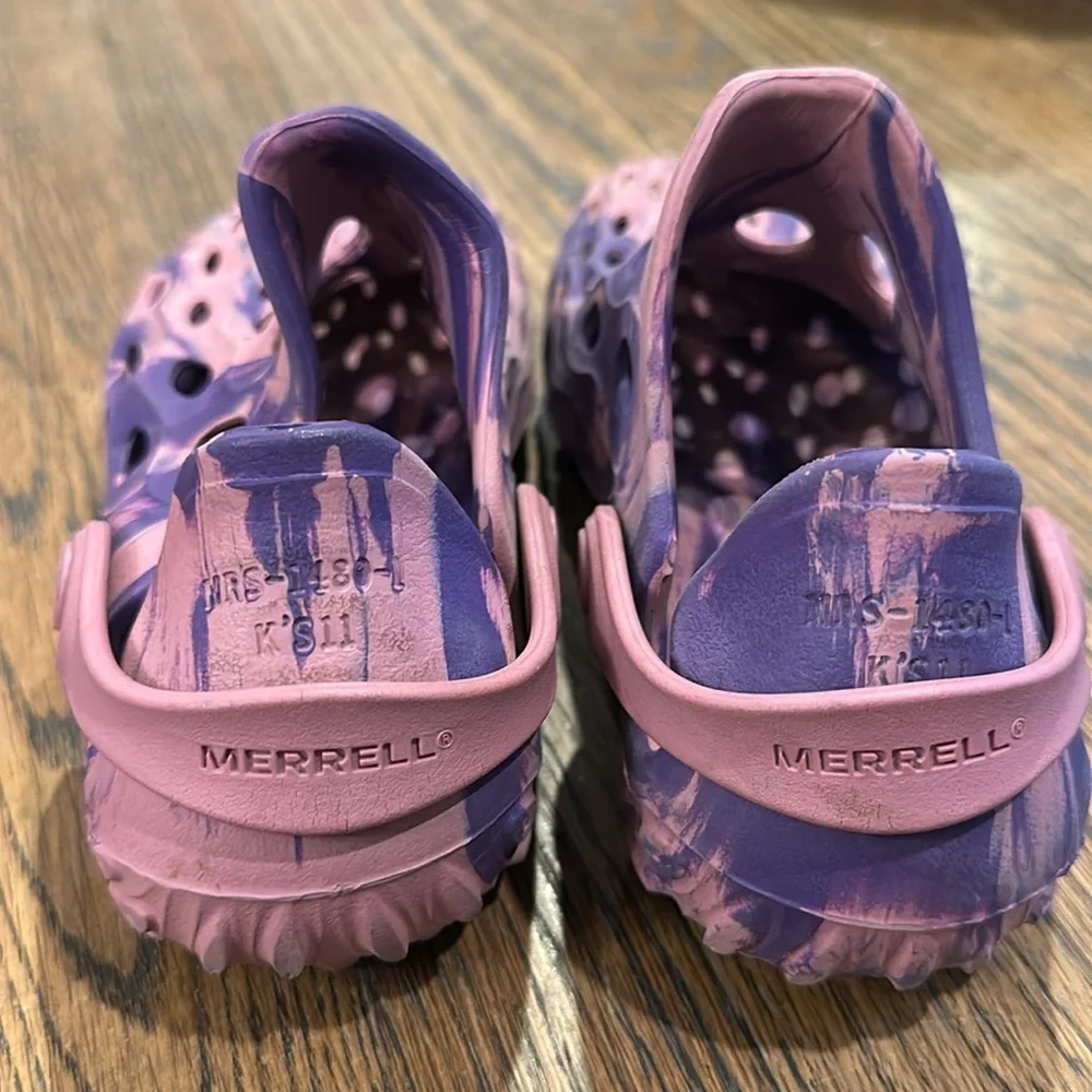 Merrell Hydro Moc Clog Slip On Shoes Sandals Girls 11 Purple Pink